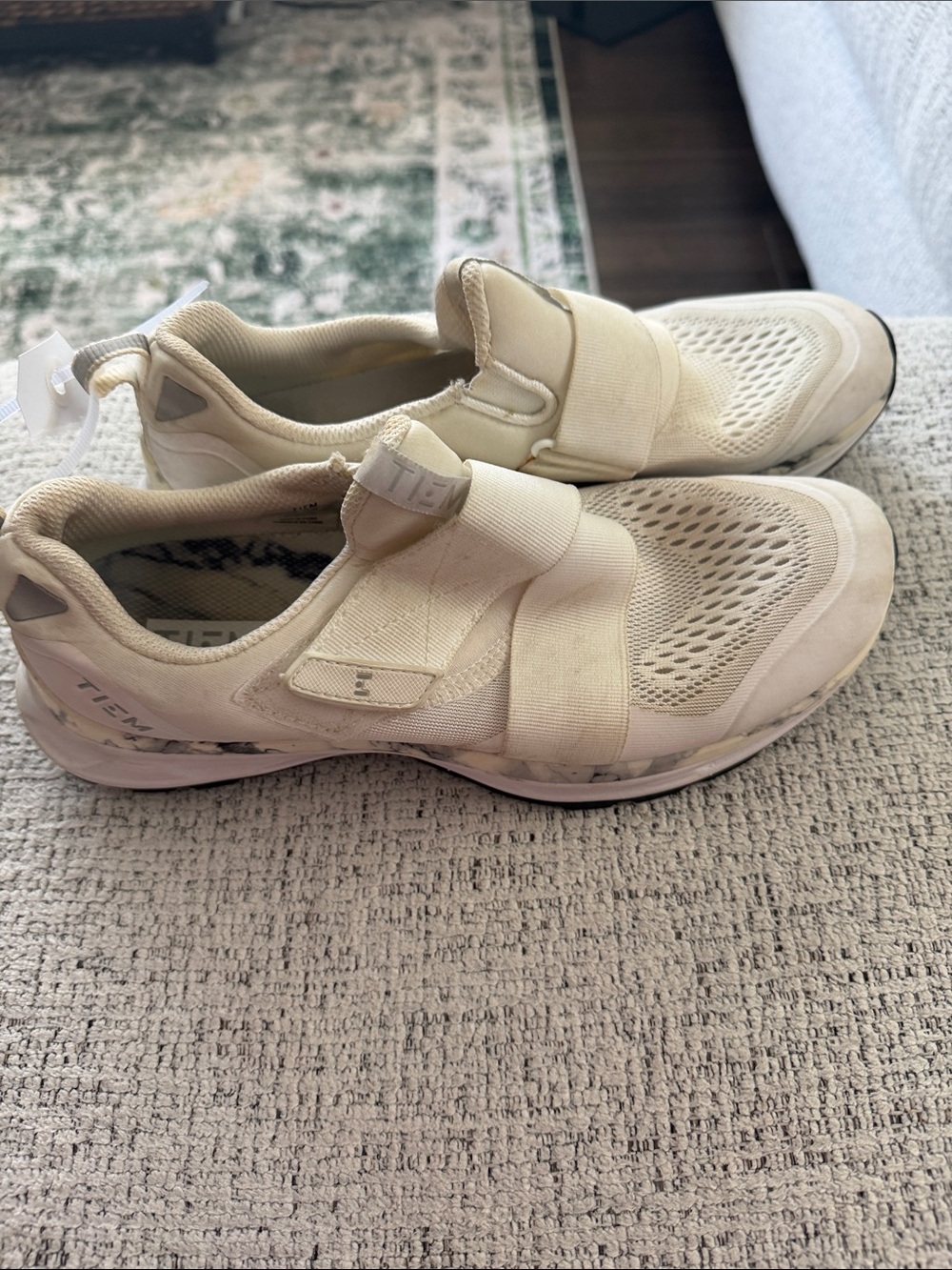 TIEM Slipstream indoor cycling shoes White Marble size 9